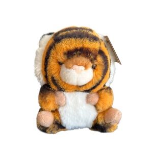 Aurora Terrific Tiger Rolly Pet Plush Stuffed Animal 5.5 Inch Mini Round